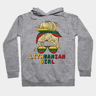 Lietuva Lithuania Flag Girls Lithuanian Girl Kids Hoodie